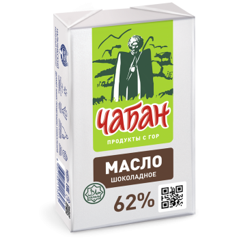 Масло сливочное шоколадное "Чабан" 62%